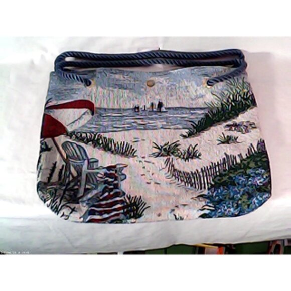 Tapestry Beach Theme Tote bag w Rope Handles - Picture 3 of 3